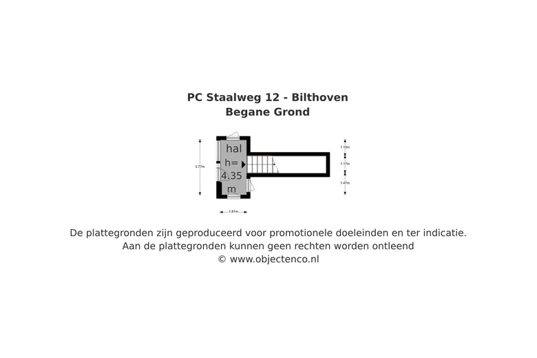 KantoorruimteaanP.C. Staalweg 12<br/> inBilthoven