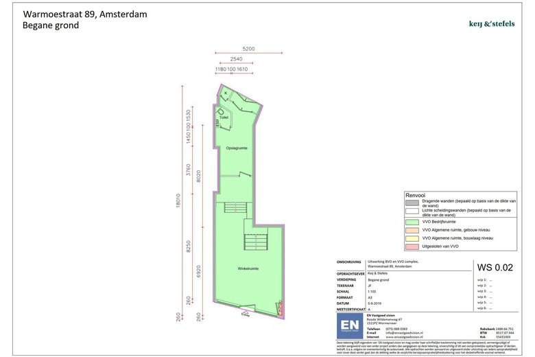 WinkelruimteaanWarmoesstraat 89<br/> inAmsterdam