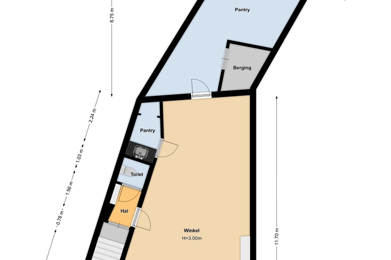 WinkelruimteaanAlbertus Perkstraat 1<br/> inHilversum