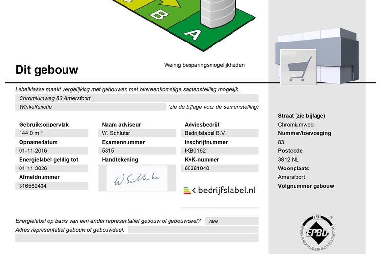 BedrijfsruimteaanChromiumweg 83<br/> inAmersfoort