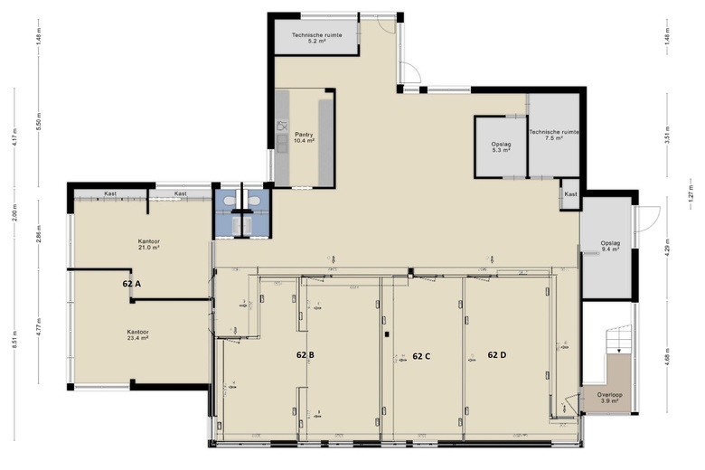 KantoorruimteaanMiddeldiepstraat 62<br/> inSliedrecht