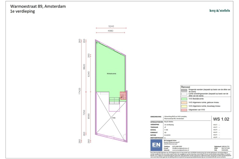 WinkelruimteaanWarmoesstraat 89<br/> inAmsterdam