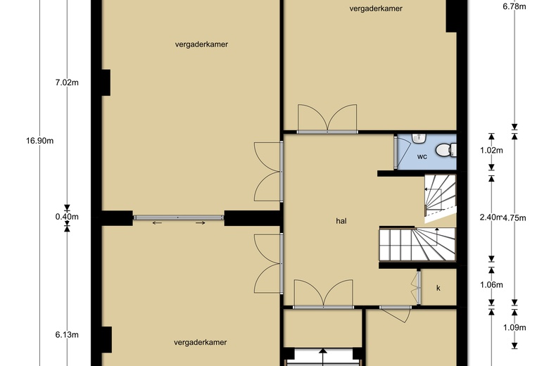 KantoorruimteaanBurgemeester van Karnebeeklaan 17A<br/> inDen Haag