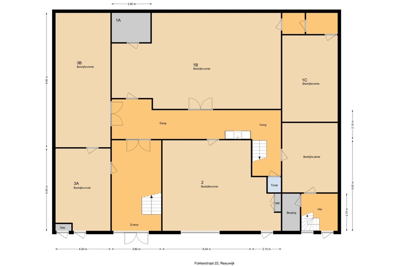 KantoorruimteaanFokkerstraat 22<br/> inReeuwijk